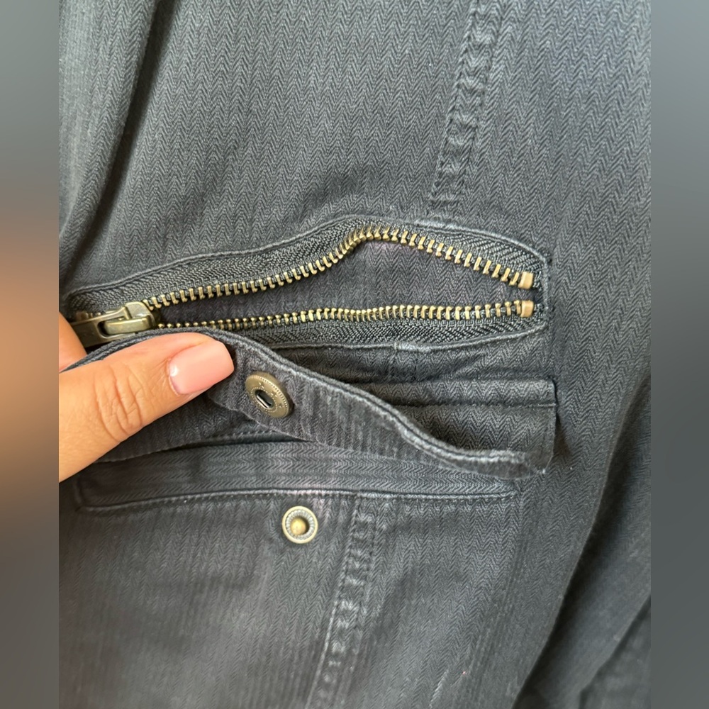 Torrid Black Utility Jacket With Patch Detail - image 2